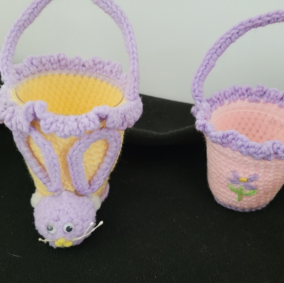 Handmade Easter Decor Table Runner Banner with Plush & Crochet Accents - Picture 6 of 7